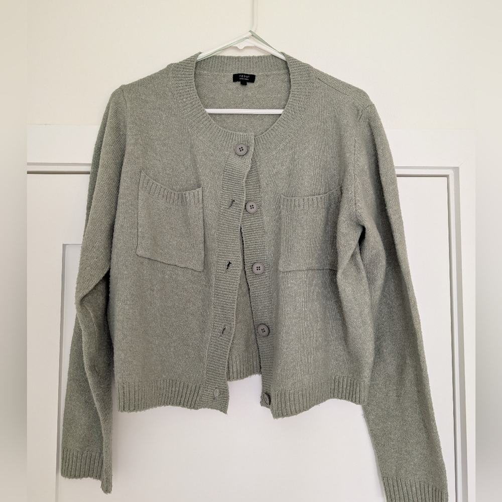 Debut Mint Green Cardigan With Pockets